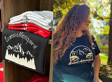 Brasil Adventures - Loja de camisetas estampadas com temas de Monte Verde, ideais como lembranças criativas e estilosas.