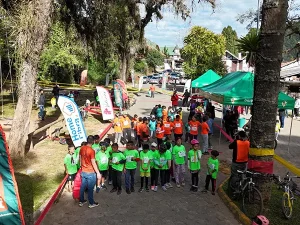 Crianças na largada da Trail Running no Pastinho de Burro – Copa Kids Monte Verde 2025