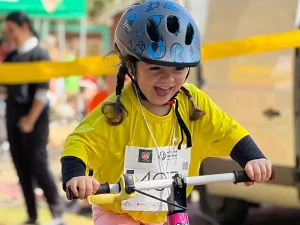 Participantes da prova de Mountain Bike na segunda etapa da Copa Kids Monte Verde